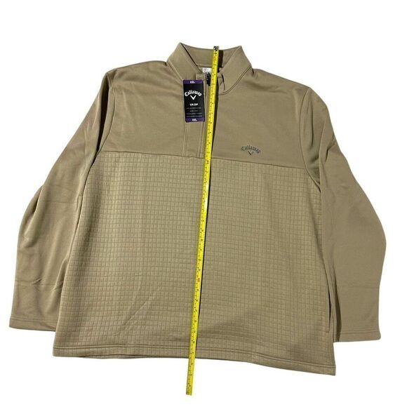 Callaway Men's Quarter Zip Pullover Tan Size XXL - Picture 5 of 12
